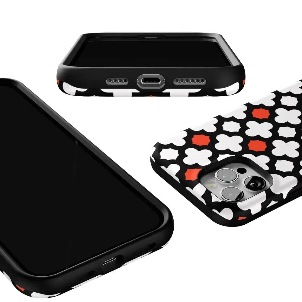 Red Lattice Tile | High Contrast Design Case Phone Case Casetry