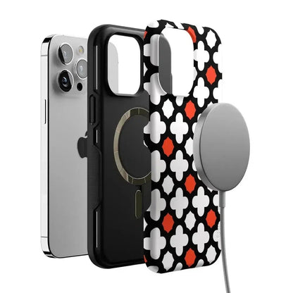 Red Lattice Tile | High Contrast Design Case Phone Case Casetry