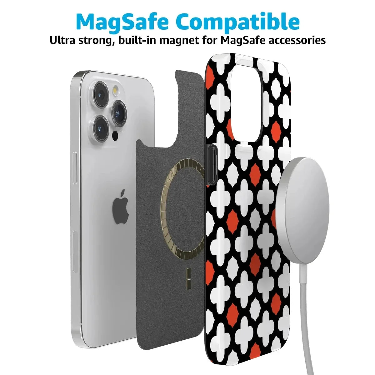 Red Lattice Tile | High Contrast Design Case Phone Case Casetry
