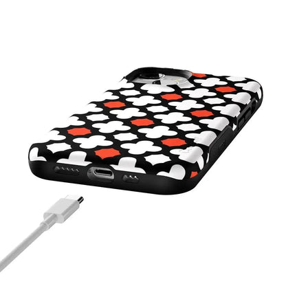 Red Lattice Tile | High Contrast Design Case Phone Case Casetry