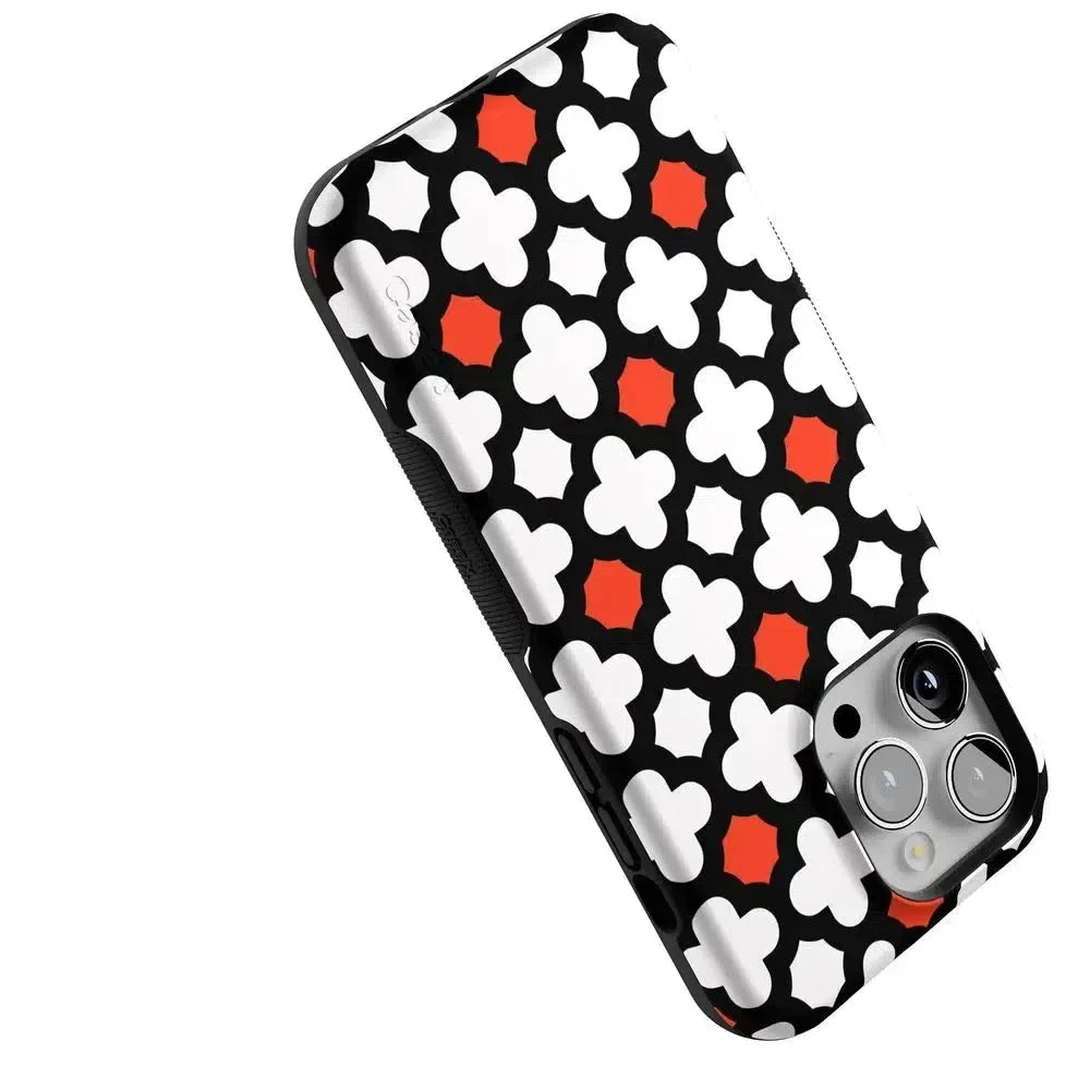 Red Lattice Tile | High Contrast Design Case Phone Case Casetry