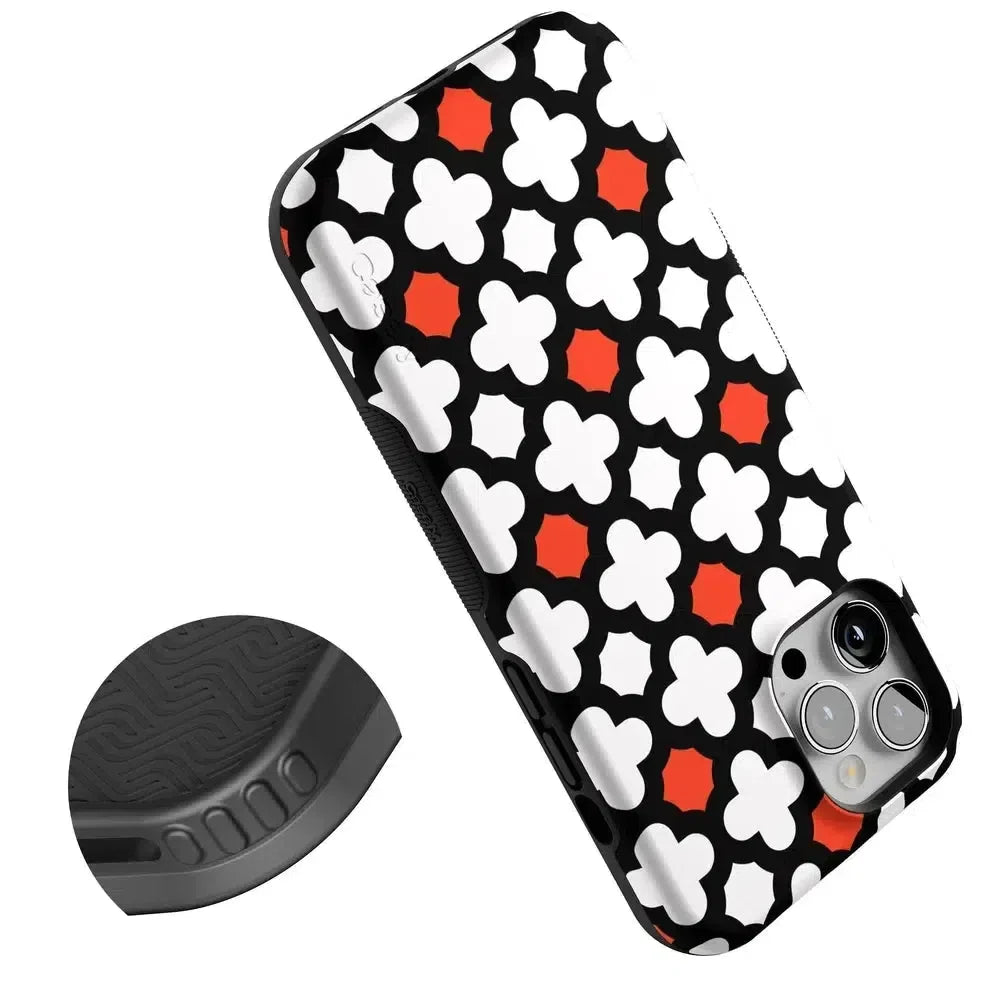Red Lattice Tile | High Contrast Design Case Phone Case Casetry