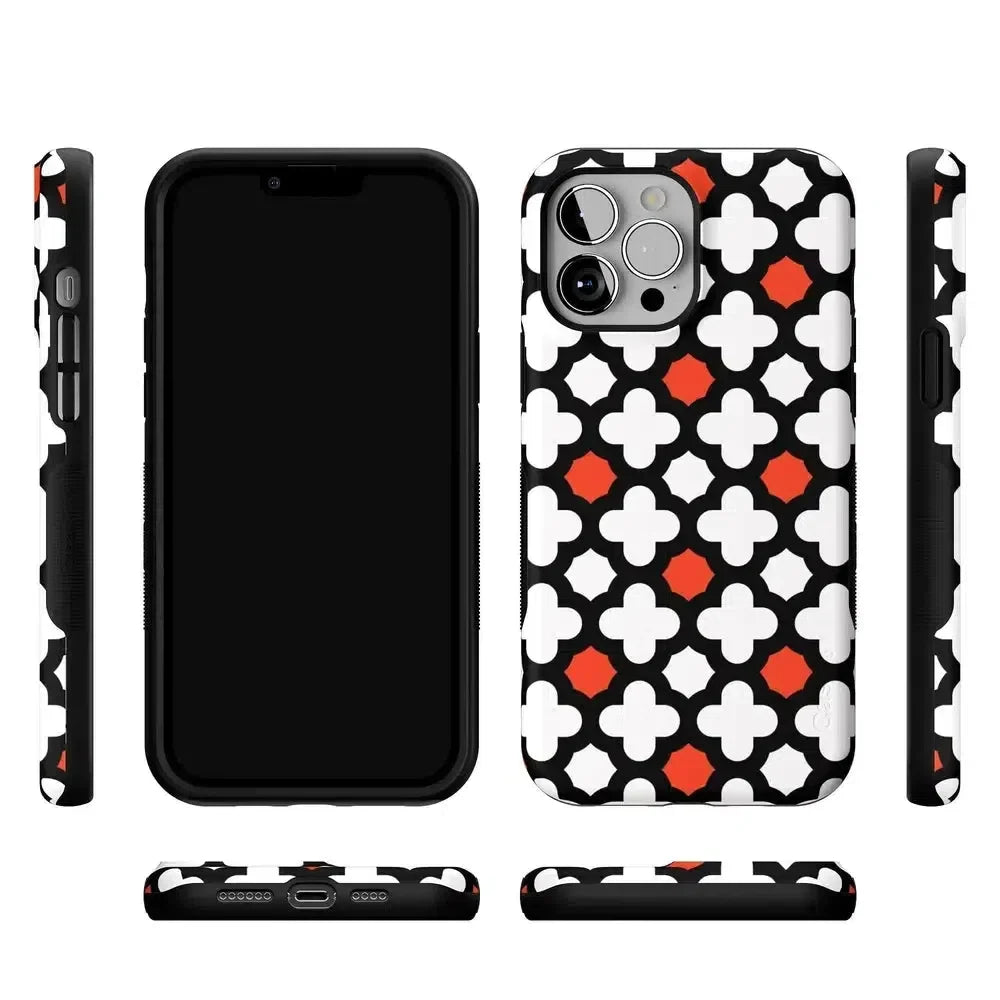 Red Lattice Tile | High Contrast Design Case Phone Case Casetry