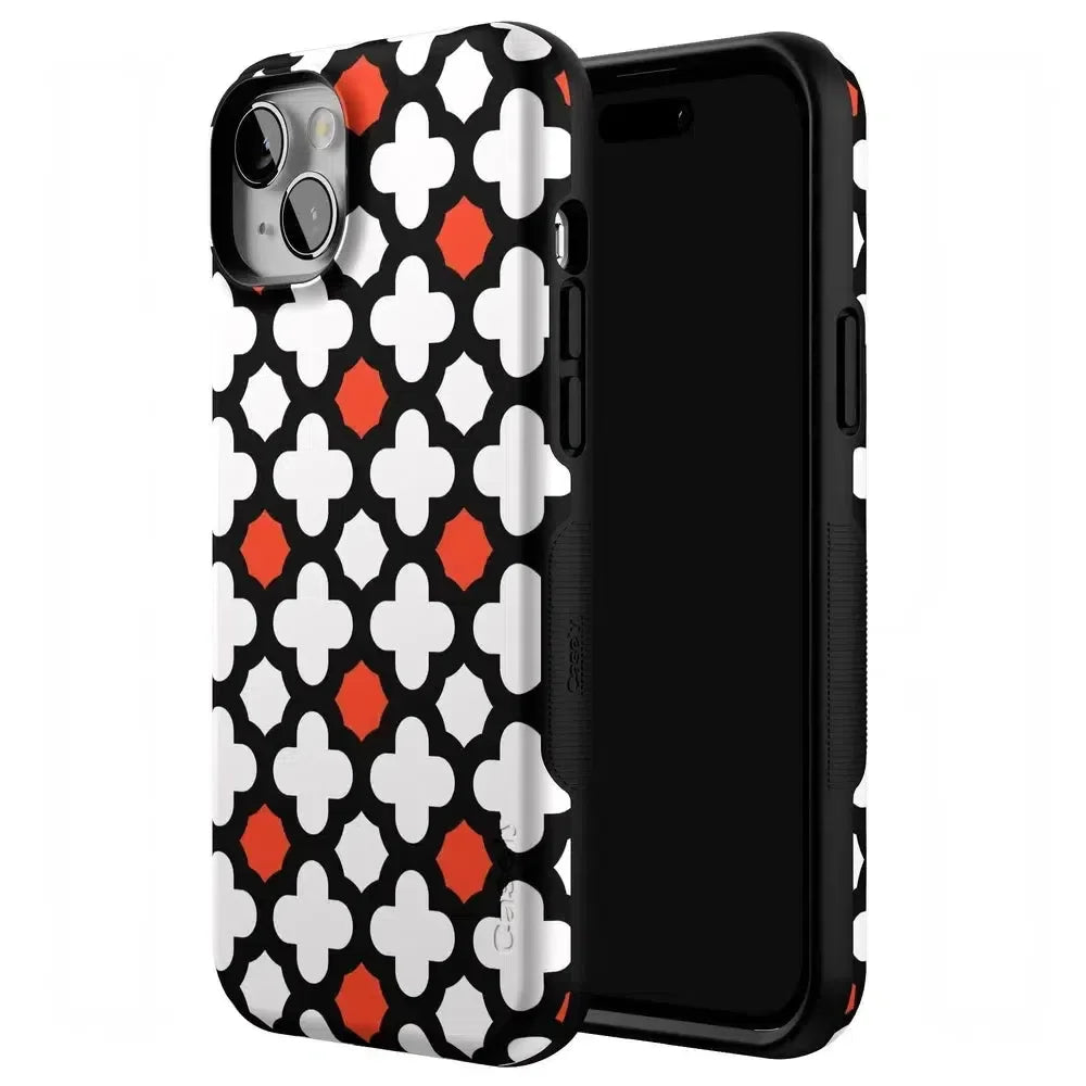 Red Lattice Tile | High Contrast Design Case Phone Case Casetry