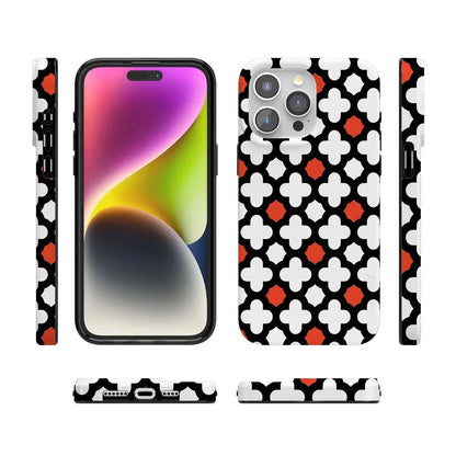 Red Lattice Tile | High Contrast Design Case Phone Case Casetry