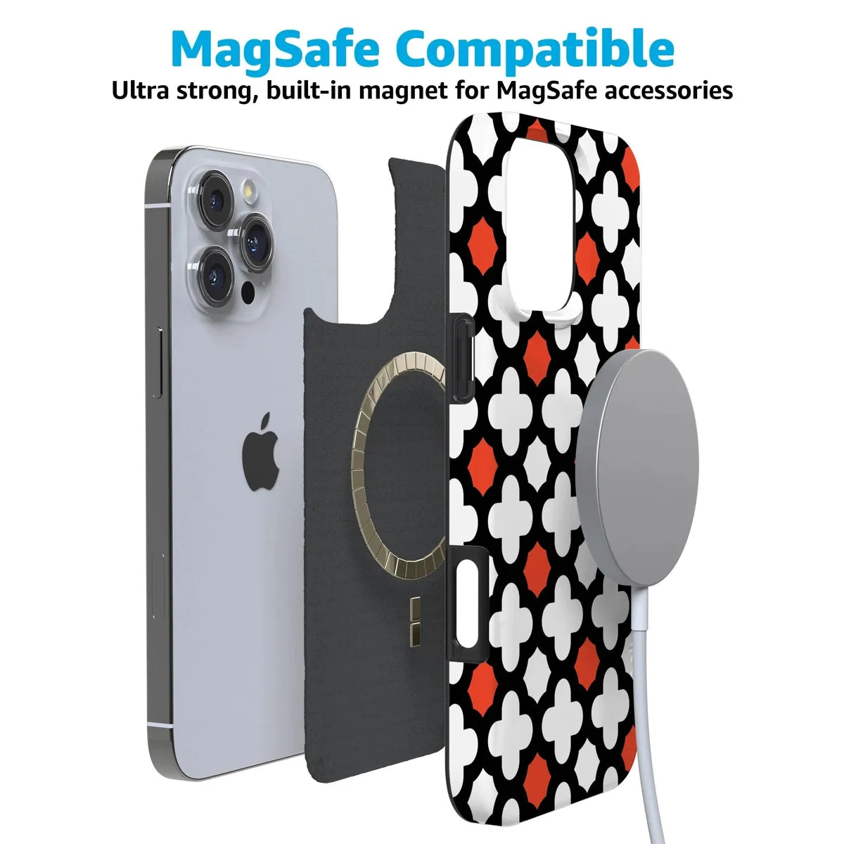 Red Lattice Tile | High Contrast Design Case Phone Case Casetry
