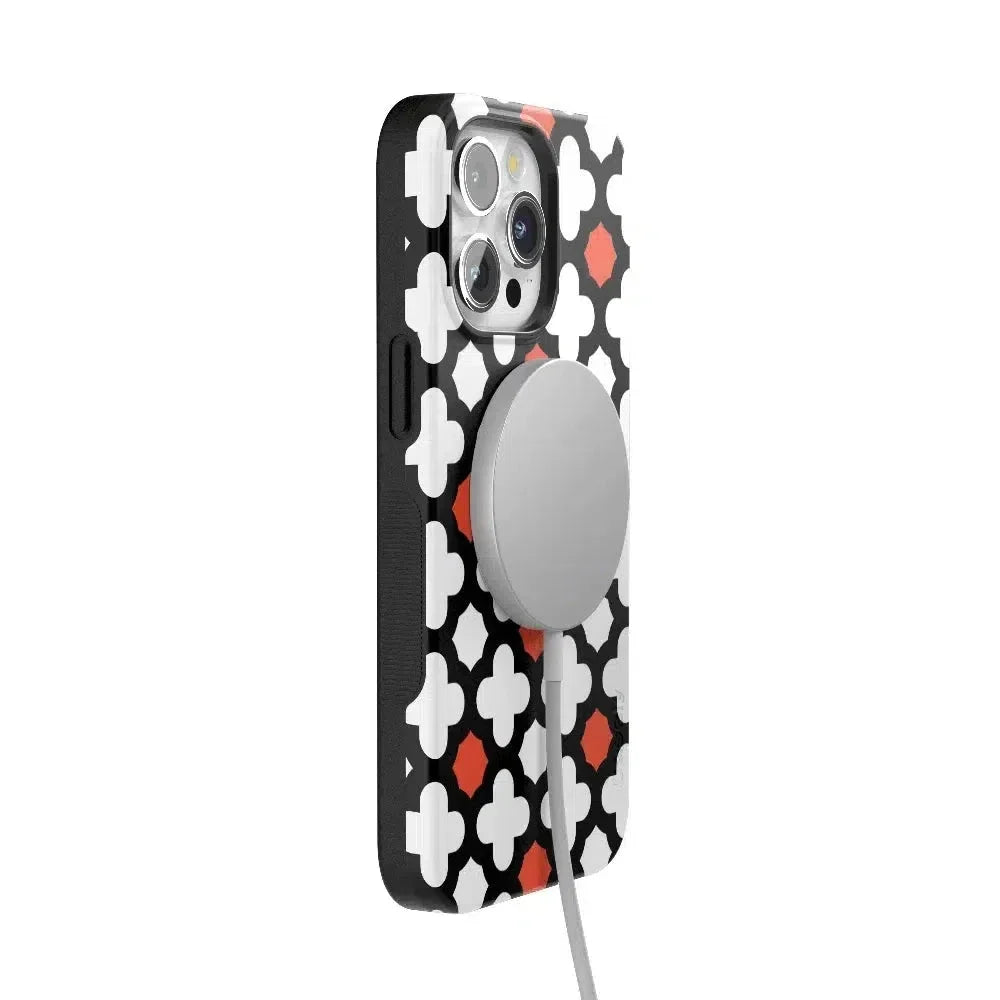 Red Lattice Tile | High Contrast Design Case Phone Case Casetry