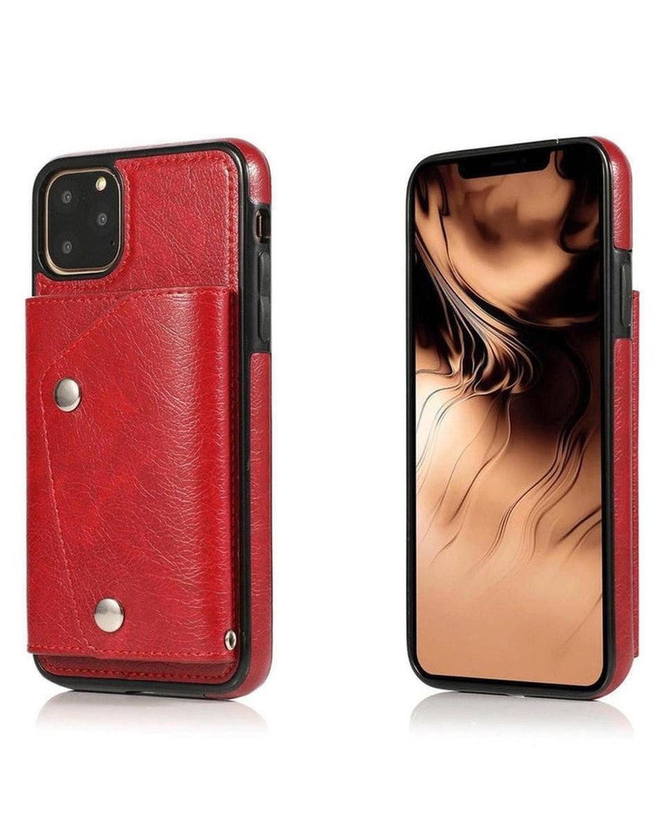Red Vegan Leather | Wallet Case iPhone Case get.casely