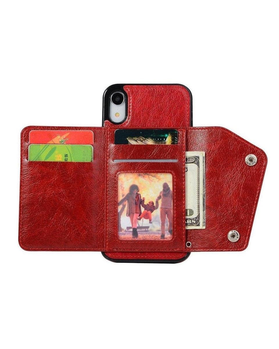 Red Vegan Leather | Wallet Case iPhone Case get.casely