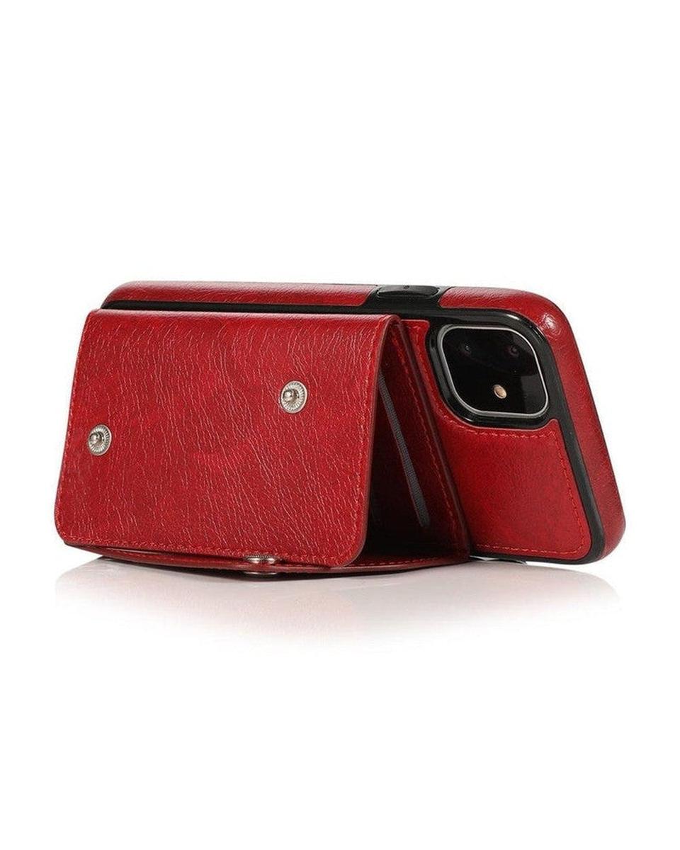 Red Vegan Leather | Wallet Case iPhone Case get.casely