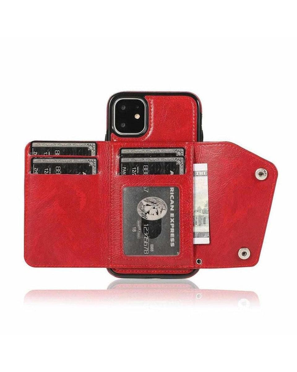 Red Vegan Leather | Wallet Case iPhone Case get.casely