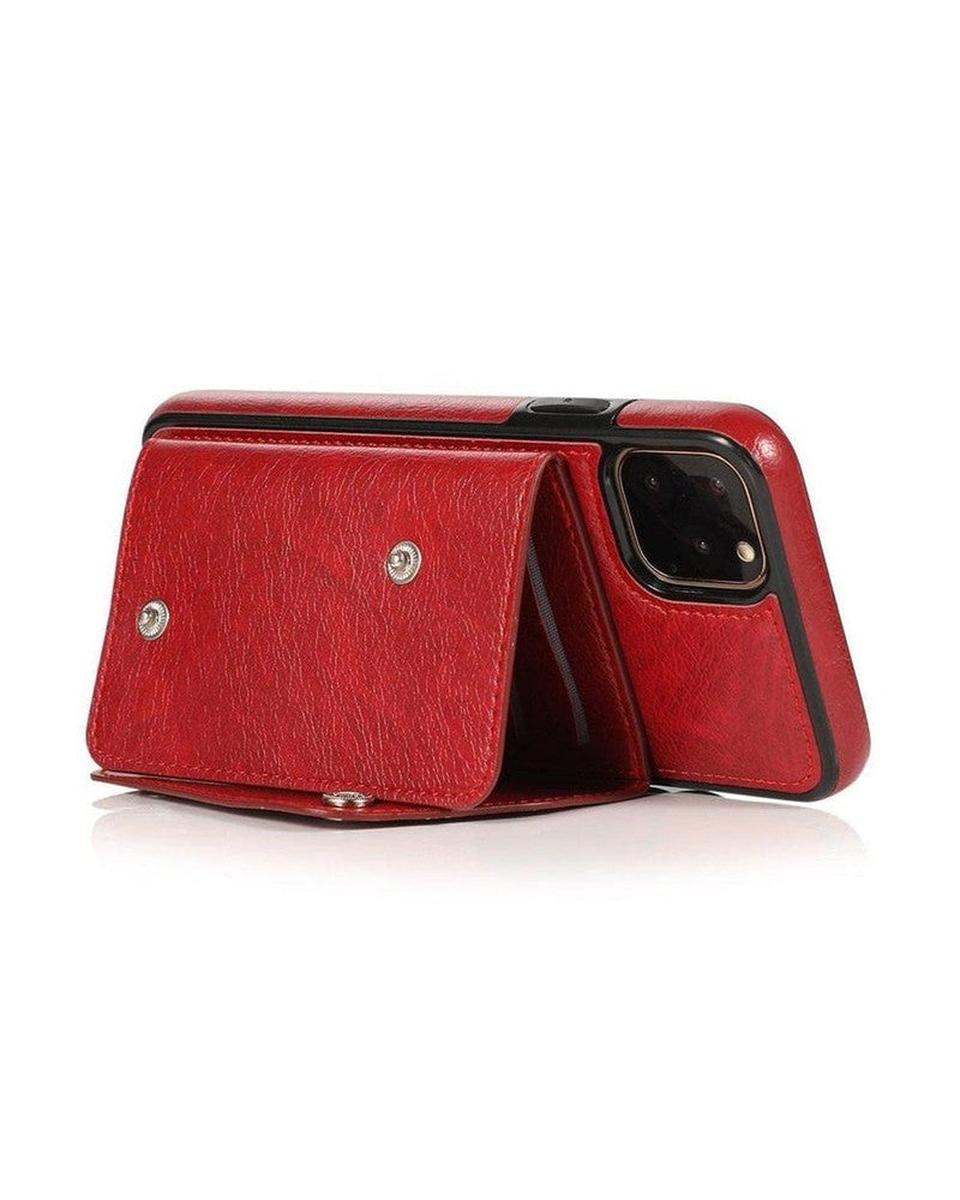 Red Vegan Leather | Wallet Case iPhone Case get.casely