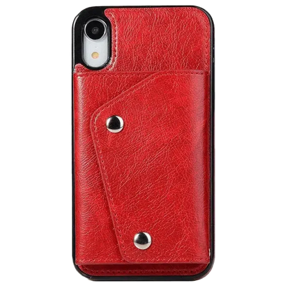Red Vegan Leather | Wallet Case iPhone Case get.casely