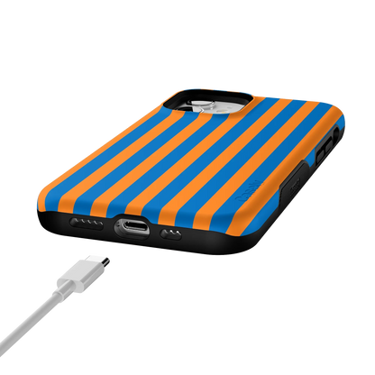 Go New York | Blue & Orange Stripes Case