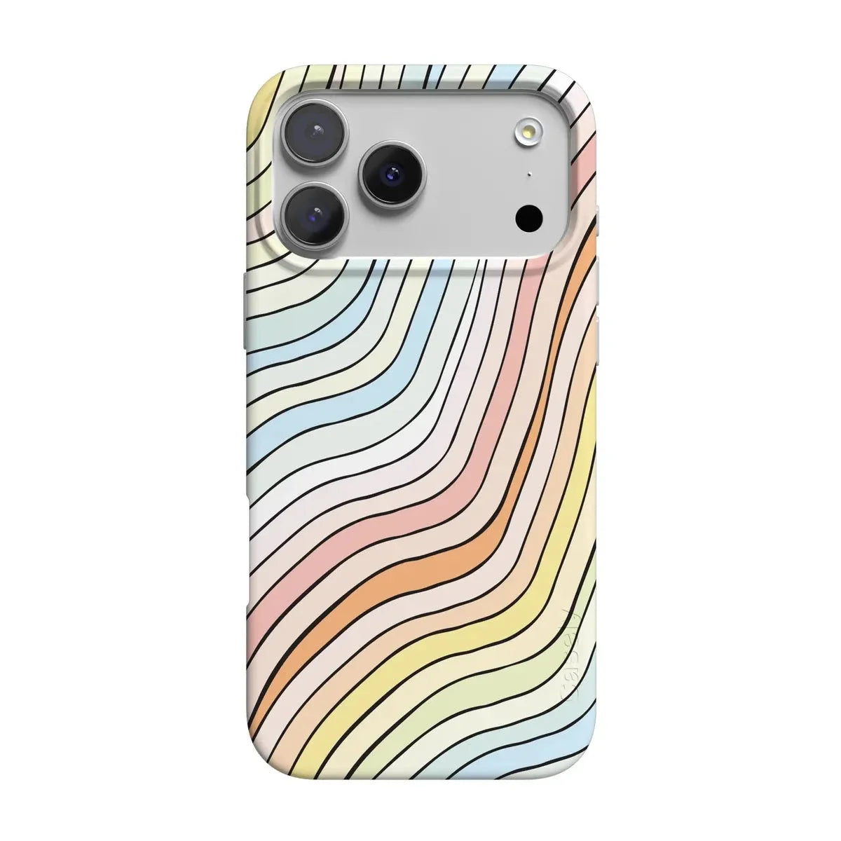 Ride The Wave | Pastel Rainbow Lined Case iPhone Case get.casely Classic + MagSafe® iPhone 17 Pro Max