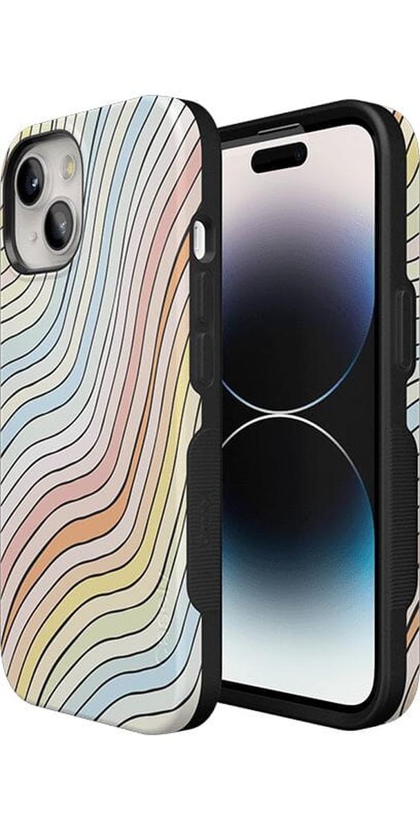 Ride The Wave | Pastel Rainbow Lined Case iPhone Case get.casely