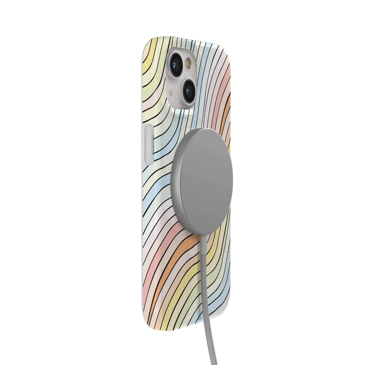Ride The Wave | Pastel Rainbow Lined Case iPhone Case get.casely