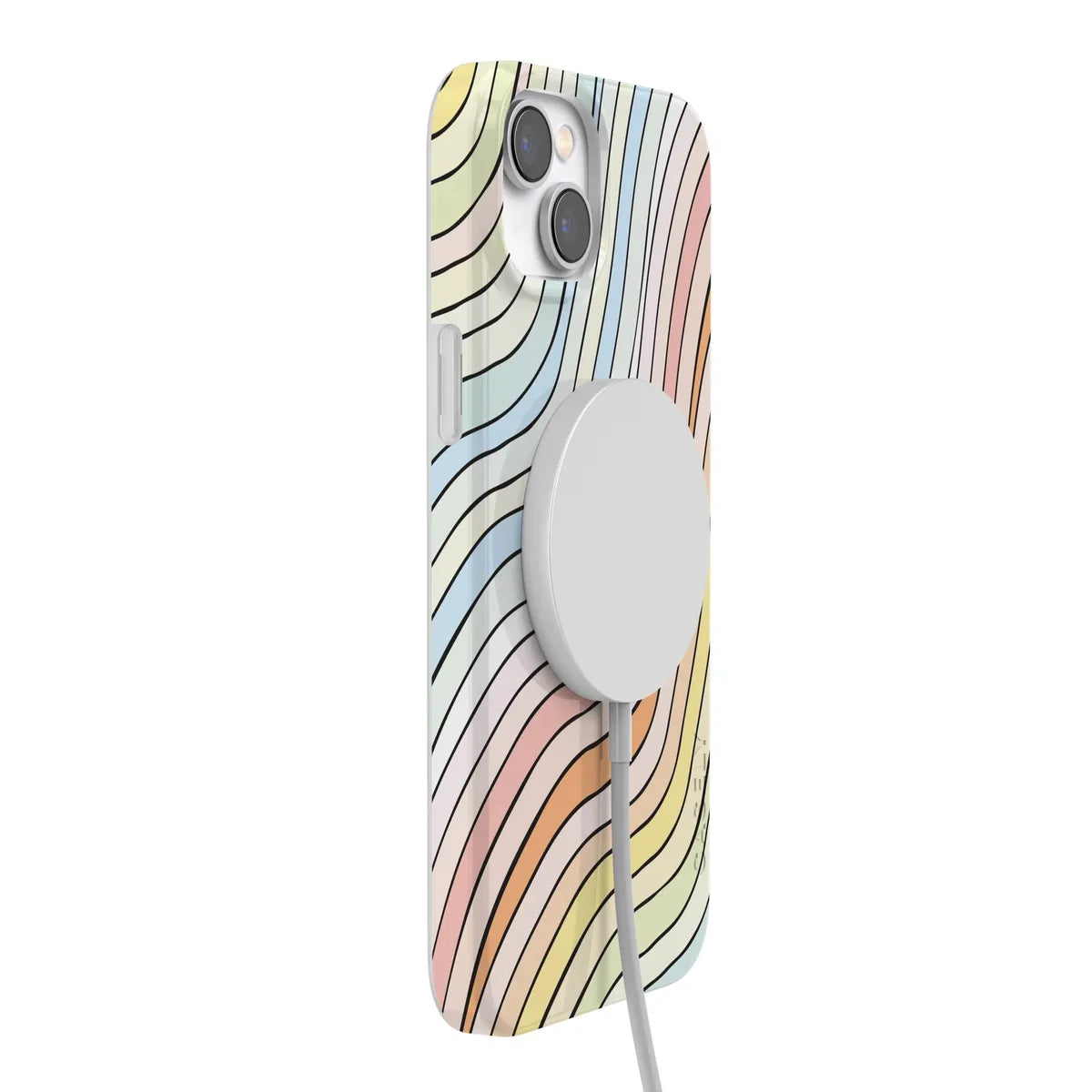 Ride The Wave | Pastel Rainbow Lined Case iPhone Case get.casely
