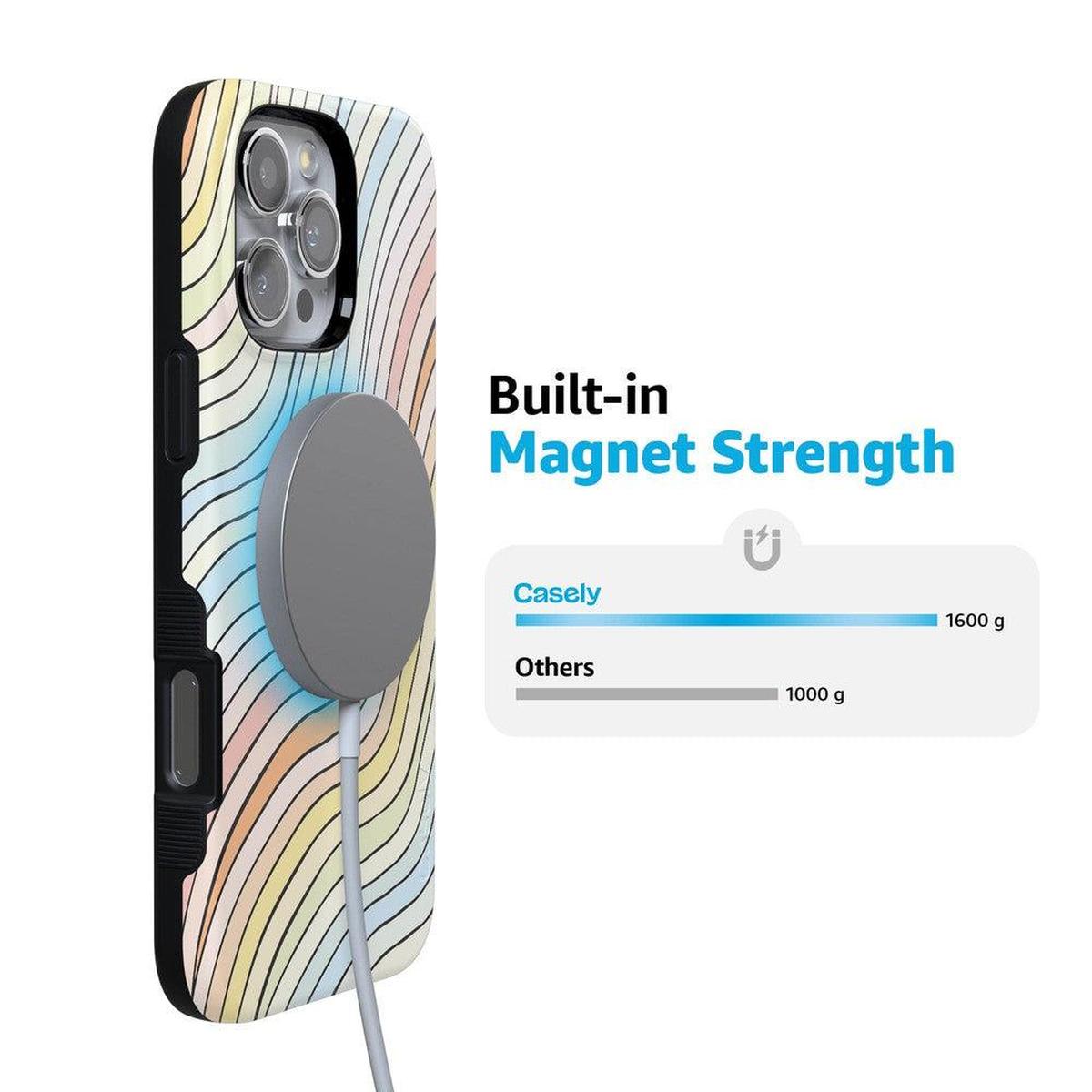 Ride The Wave | Pastel Rainbow Lined Case iPhone Case get.casely