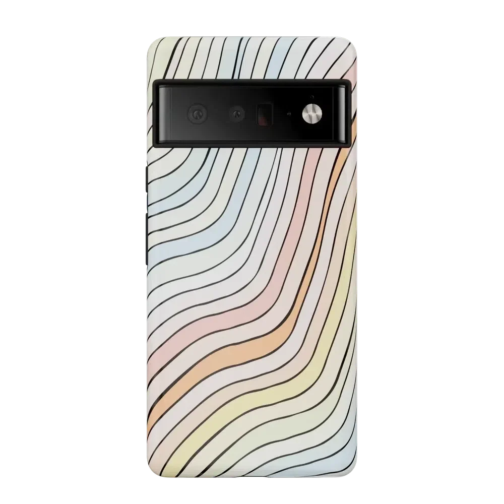 Ride The Wave | Pastel Rainbow Lined Google Pixel Case Google Pixel Case Casetry Essential Google Pixel 6 Pro