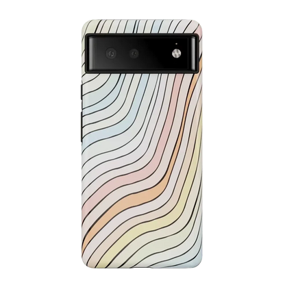 Ride The Wave | Pastel Rainbow Lined Google Pixel Case Google Pixel Case Casetry Essential Google Pixel 6