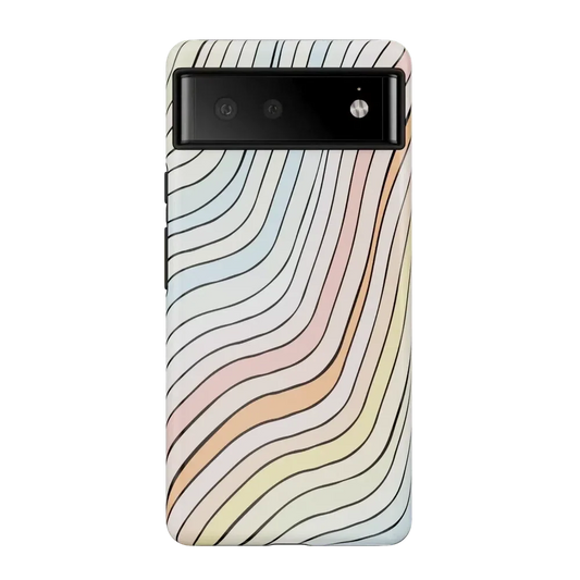 Ride The Wave | Pastel Rainbow Lined Google Pixel Case Google Pixel Case Casetry Essential Google Pixel 6