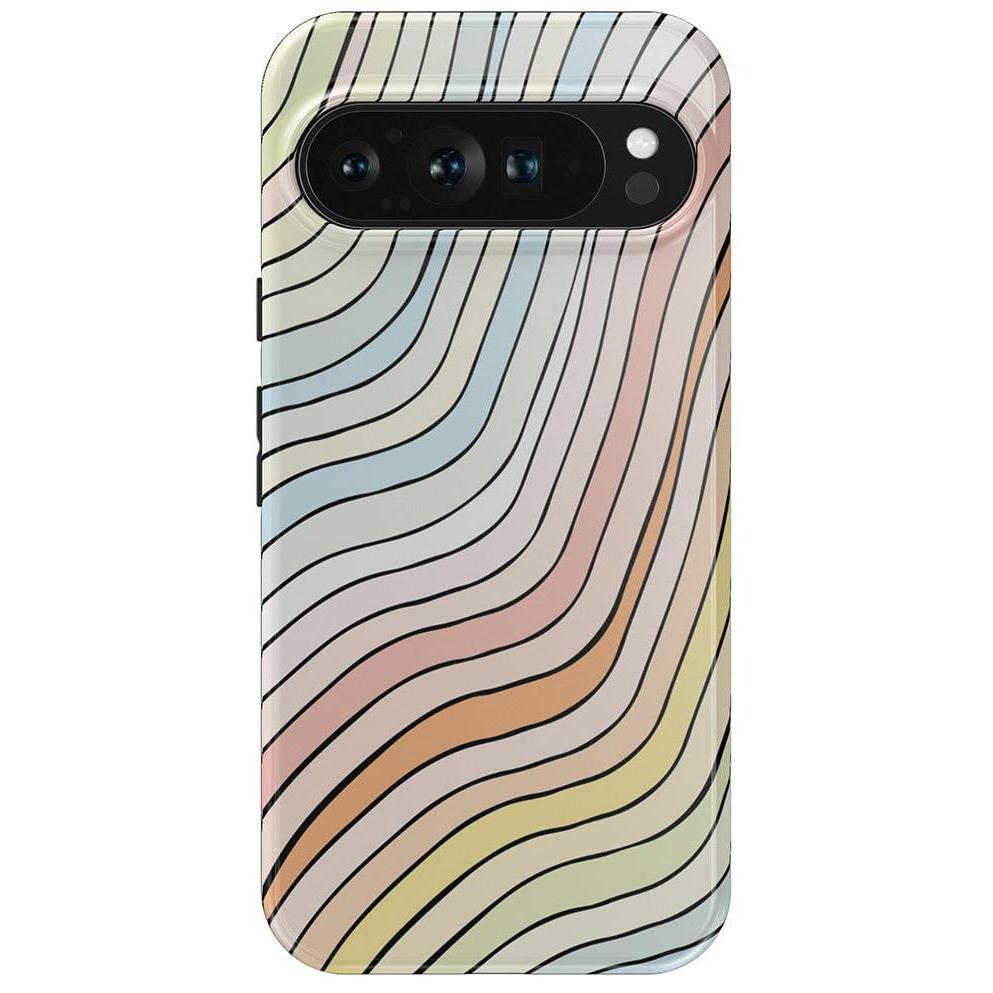 Ride The Wave | Pastel Rainbow Lined Google Pixel Case Google Pixel Case Casetry Essential Google Pixel 9 Pro XL