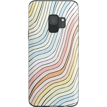 Ride The Wave | Pastel Rainbow Lined Samsung Case Samsung Case get.casely Classic Galaxy S9