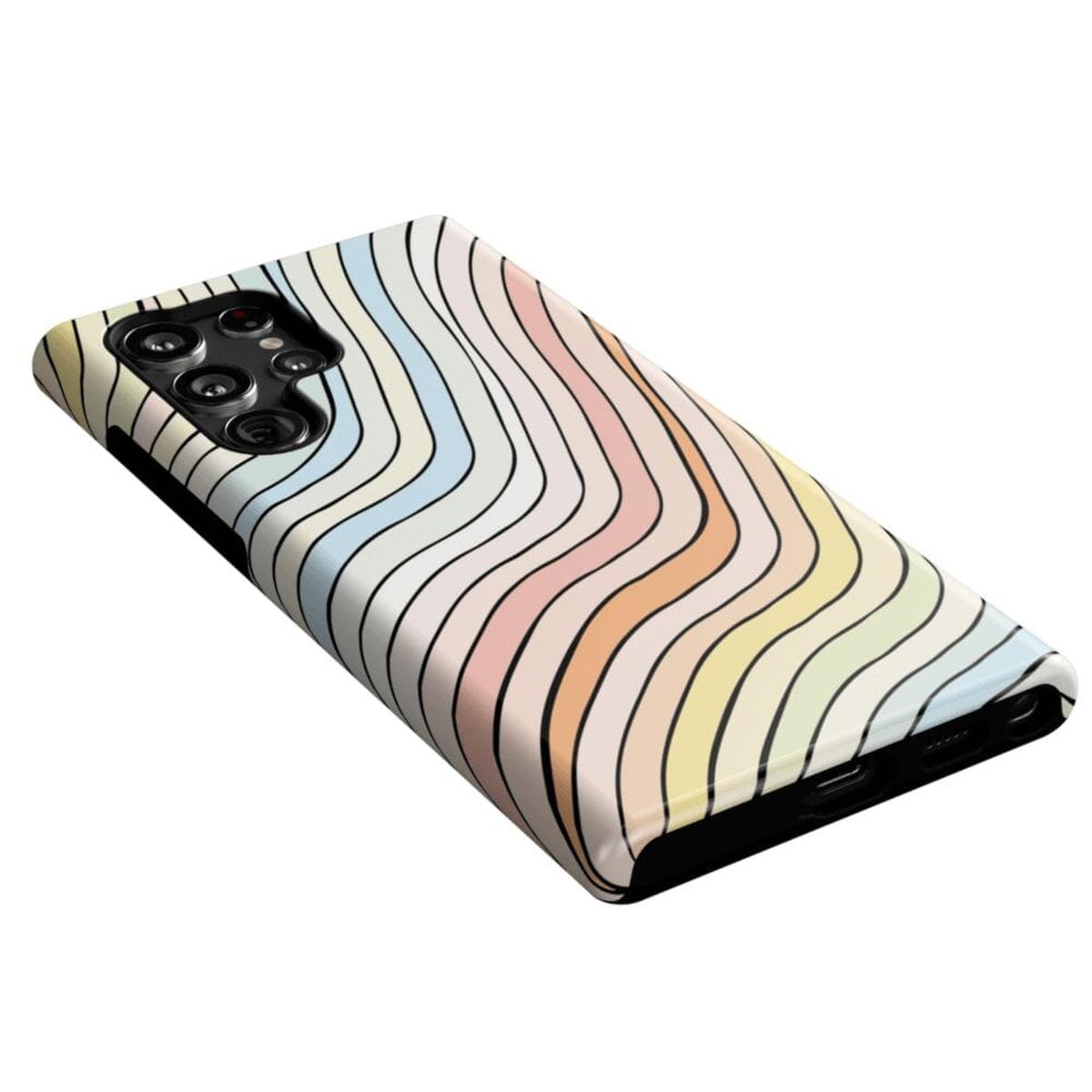 Ride The Wave | Pastel Rainbow Lined Samsung Case Samsung Case Casetry