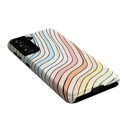 Ride The Wave | Pastel Rainbow Lined Samsung Case Samsung Case Casetry