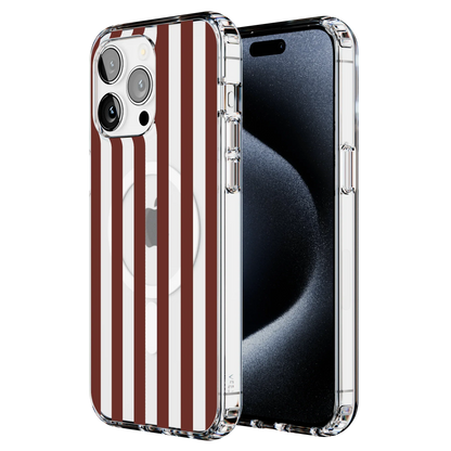 Sunday in Brooklyn | Burgundy Stripes Case
