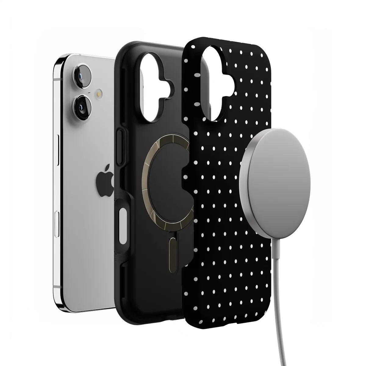 On the Dot | White Polka Dot Case