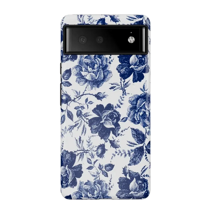 Rose to Fame | Blue & White Rose Floral Google Pixel Case Google Pixel Case Casetry Essential Google Pixel 6