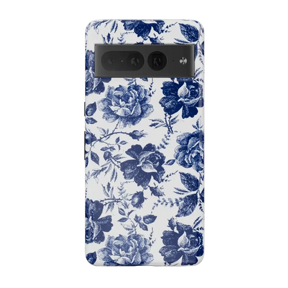 Rose to Fame | Blue & White Rose Floral Google Pixel Case Google Pixel Case Casetry Essential Google Pixel 7 Pro