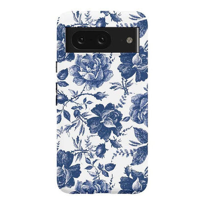 Rose to Fame | Blue & White Rose Floral Google Pixel Case Google Pixel Case Casetry Essential Google Pixel 8