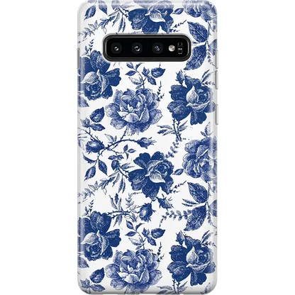 Rose to Fame | Blue & White Rose Floral Samsung Case Samsung Case get.casely