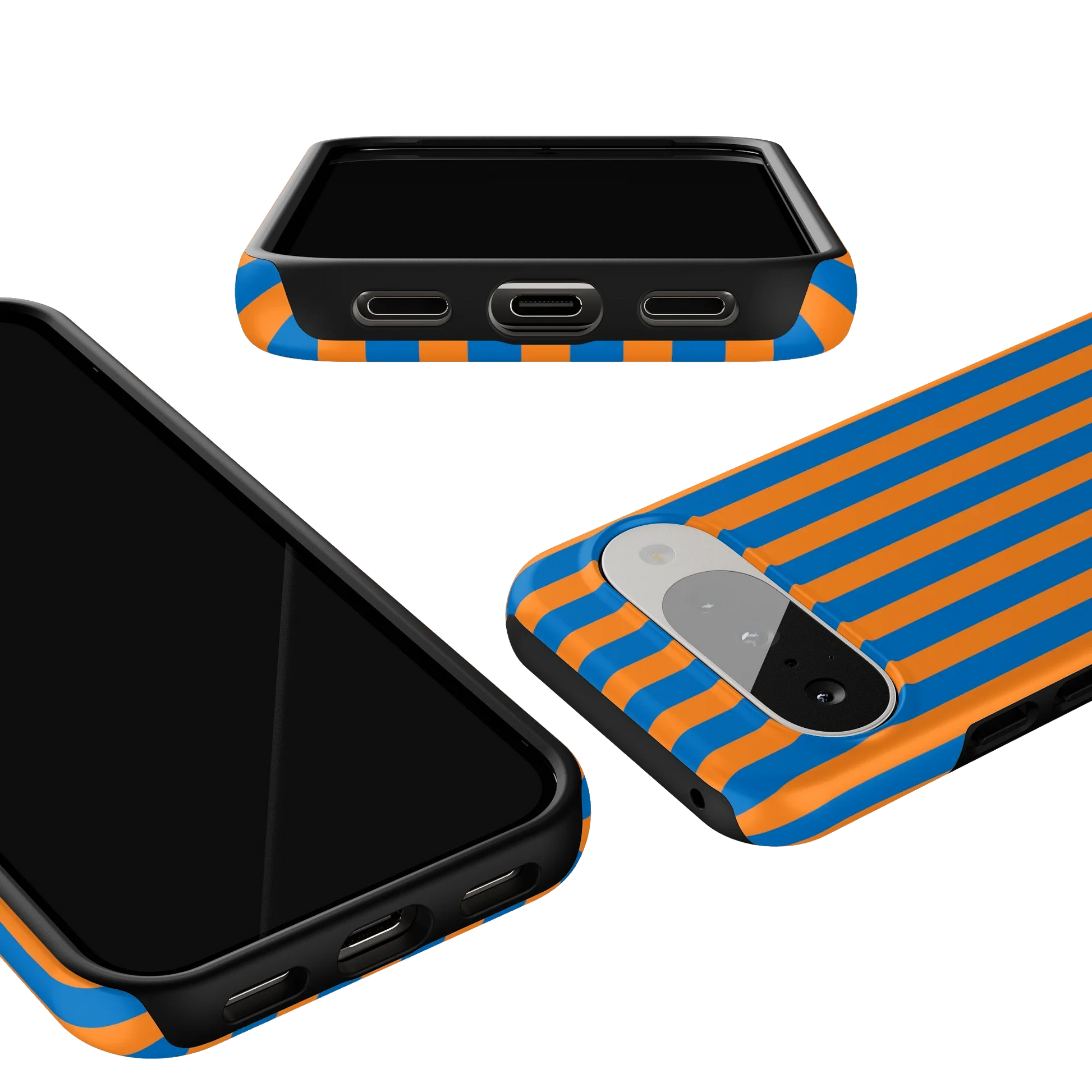 Go New York | Blue & Orange Stripes Case