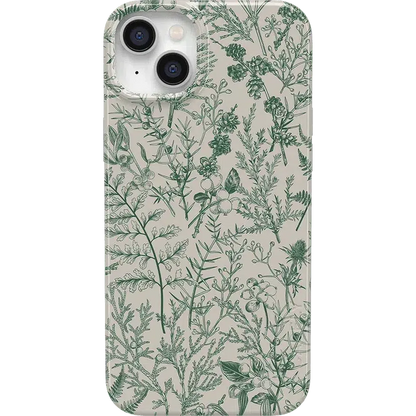 Sage Garden | Green Floral Case iPhone Case get.casely Classic + MagSafe® iPhone 14 Plus