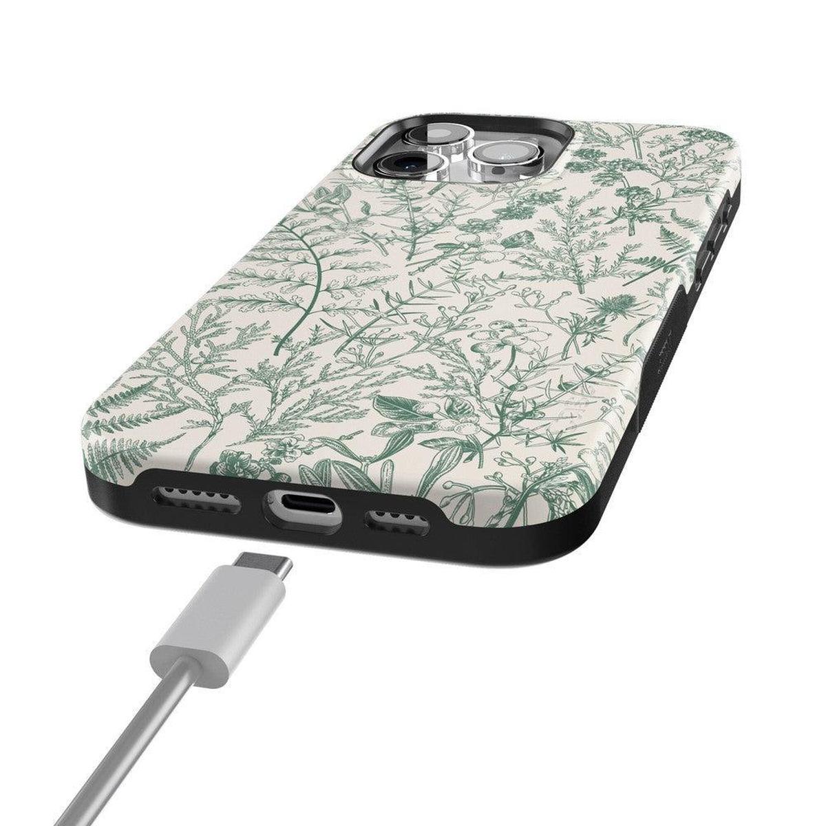Sage Garden | Green Floral Case iPhone Case get.casely