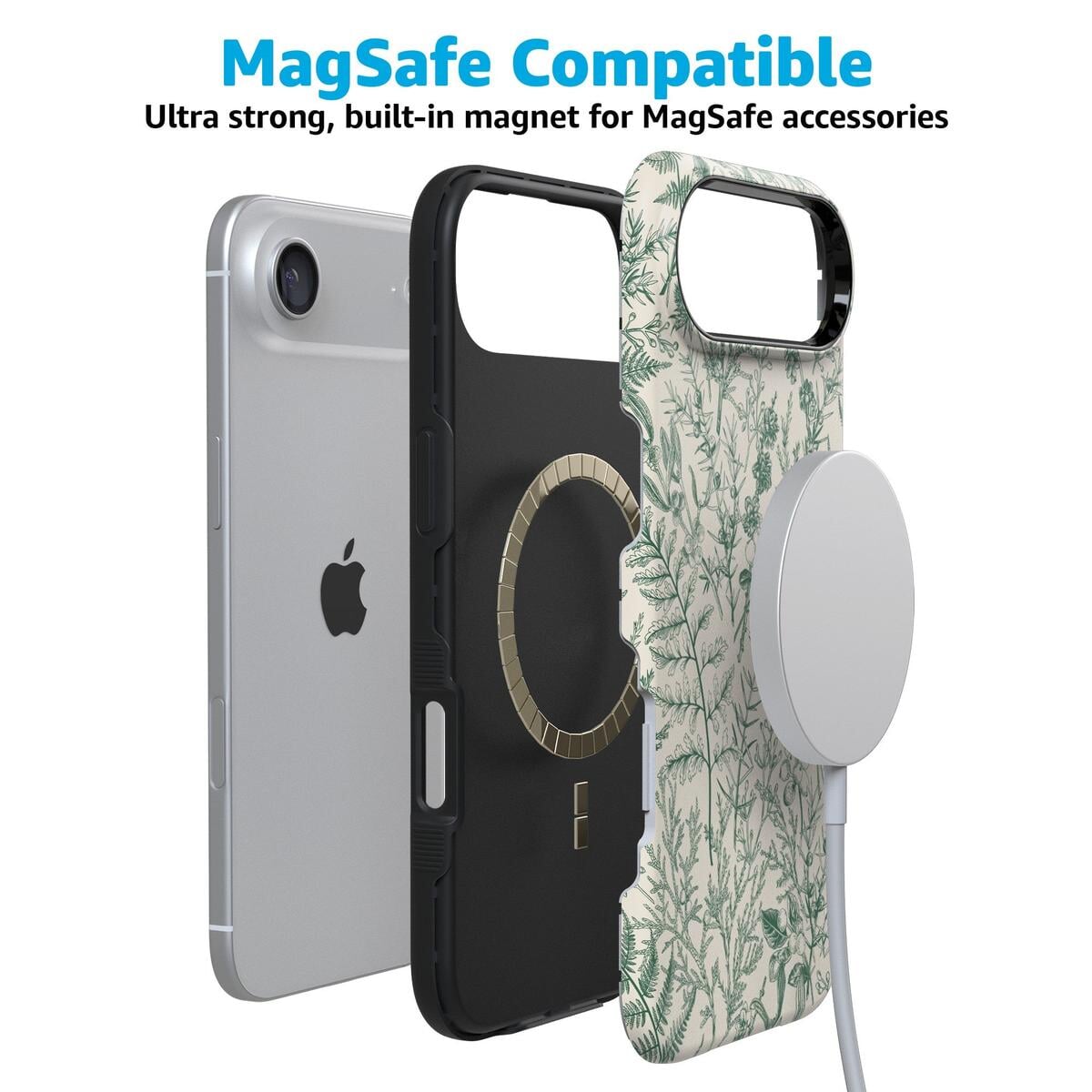 Sage Garden | Green Floral Case iPhone Case get.casely