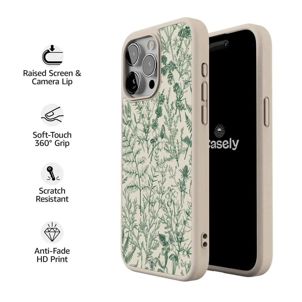 Sage Garden | Green Floral Case iPhone Case get.casely