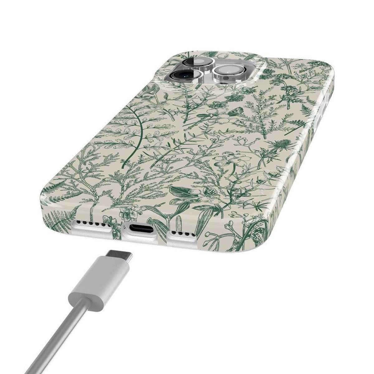 Sage Garden | Green Floral Case iPhone Case get.casely