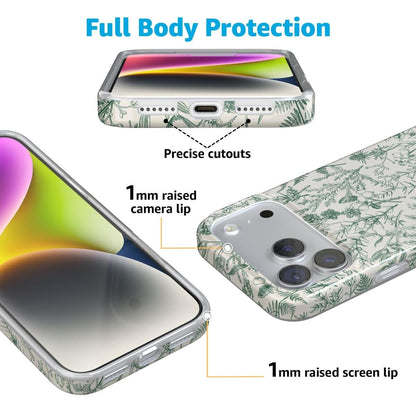 Sage Garden | Green Floral Case iPhone Case get.casely