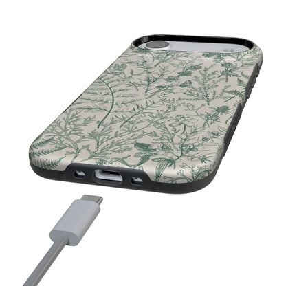 Sage Garden | Green Floral Case iPhone Case get.casely