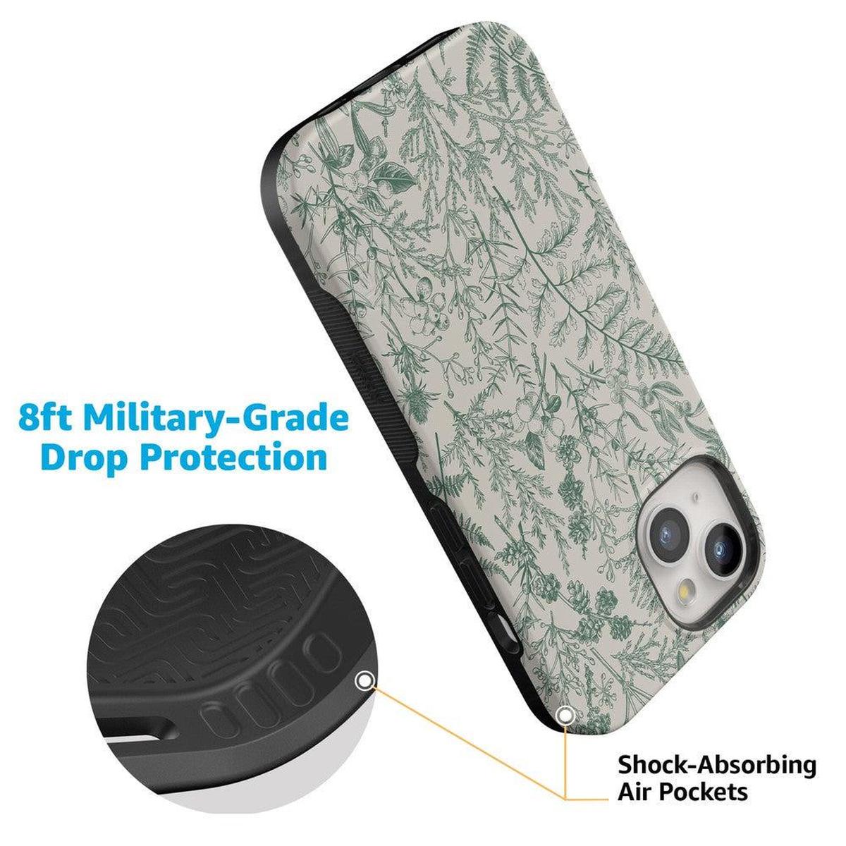 Sage Garden | Green Floral Case iPhone Case get.casely