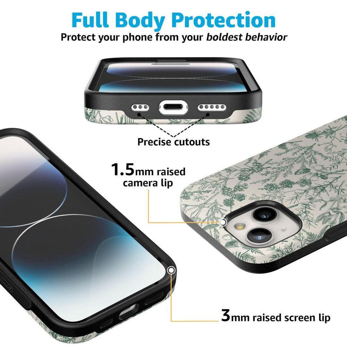 Sage Garden | Green Floral Case iPhone Case get.casely