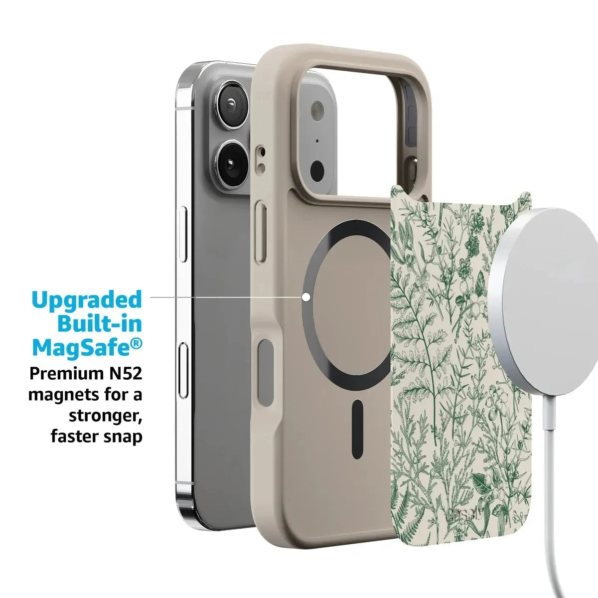 Sage Garden | Green Floral Case iPhone Case get.casely
