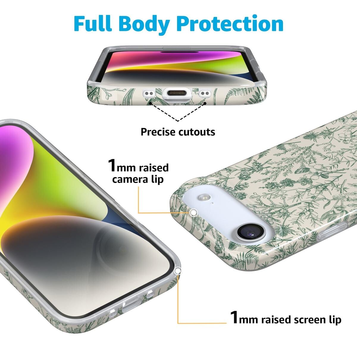 Sage Garden | Green Floral Case iPhone Case get.casely