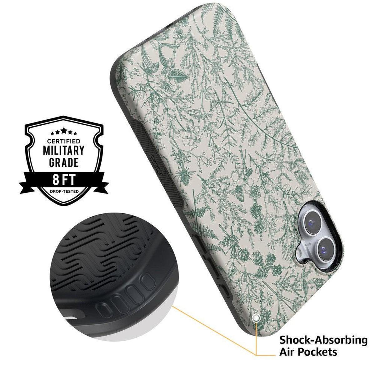 Sage Garden | Green Floral Case iPhone Case get.casely