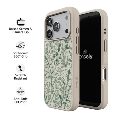 Sage Garden | Green Floral Case iPhone Case get.casely